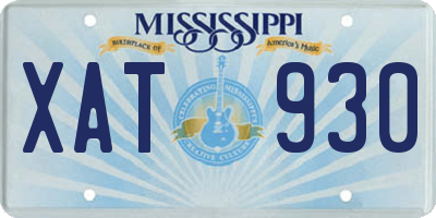MS license plate XAT930