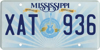 MS license plate XAT936