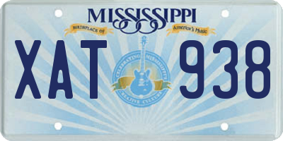 MS license plate XAT938