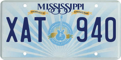 MS license plate XAT940