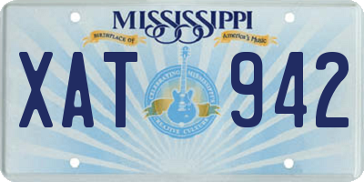 MS license plate XAT942