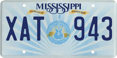 MS license plate XAT943