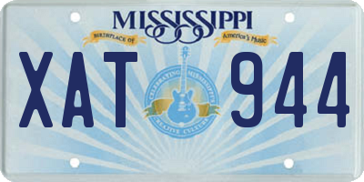 MS license plate XAT944