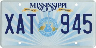 MS license plate XAT945