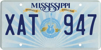 MS license plate XAT947