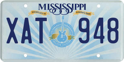 MS license plate XAT948