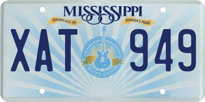 MS license plate XAT949