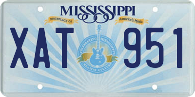 MS license plate XAT951
