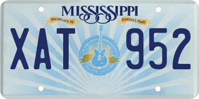 MS license plate XAT952