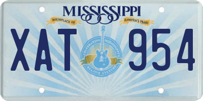 MS license plate XAT954