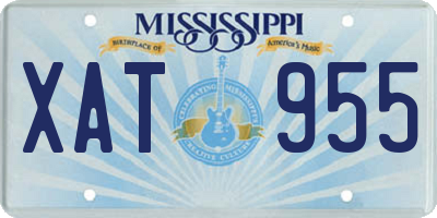 MS license plate XAT955