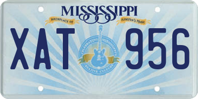 MS license plate XAT956