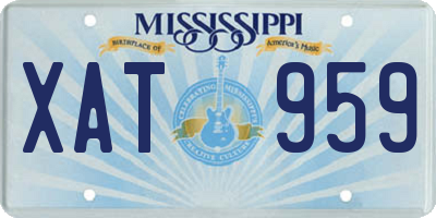 MS license plate XAT959