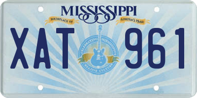 MS license plate XAT961