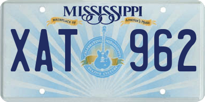 MS license plate XAT962