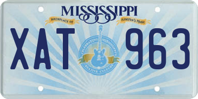 MS license plate XAT963