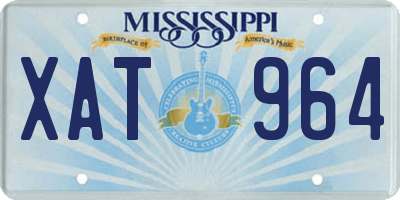 MS license plate XAT964