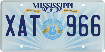 MS license plate XAT966