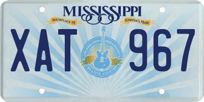 MS license plate XAT967