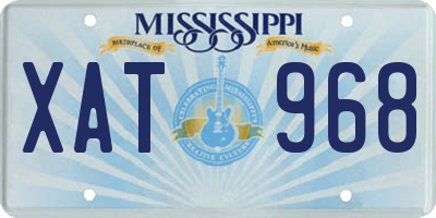 MS license plate XAT968