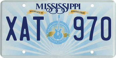 MS license plate XAT970