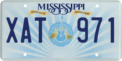 MS license plate XAT971