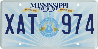 MS license plate XAT974