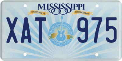MS license plate XAT975
