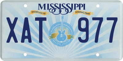 MS license plate XAT977