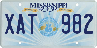 MS license plate XAT982