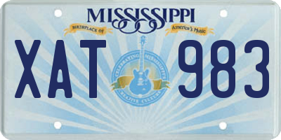 MS license plate XAT983