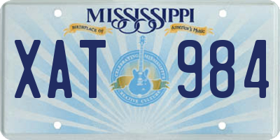 MS license plate XAT984
