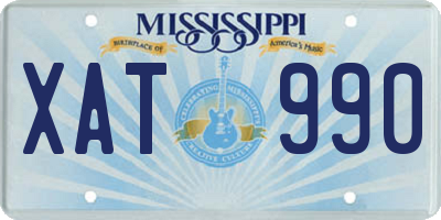 MS license plate XAT990