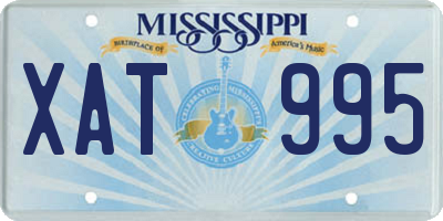 MS license plate XAT995