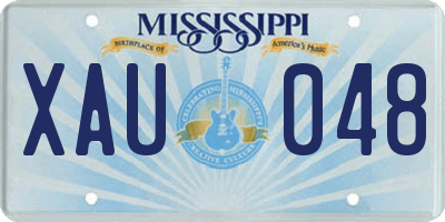 MS license plate XAU048