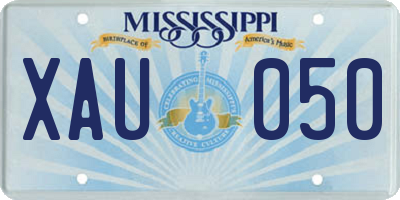 MS license plate XAU050