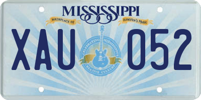 MS license plate XAU052