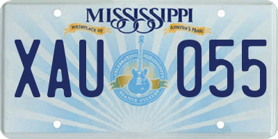 MS license plate XAU055