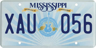 MS license plate XAU056