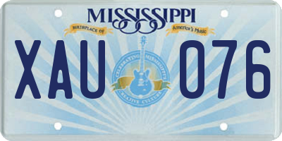 MS license plate XAU076