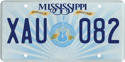 MS license plate XAU082