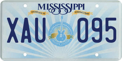 MS license plate XAU095