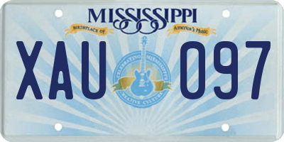 MS license plate XAU097