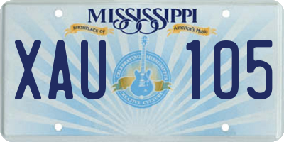 MS license plate XAU105