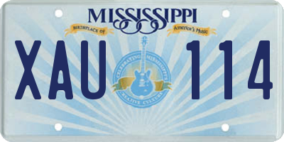 MS license plate XAU114
