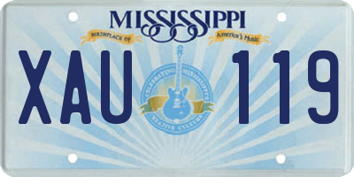MS license plate XAU119