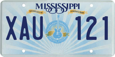 MS license plate XAU121