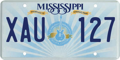 MS license plate XAU127