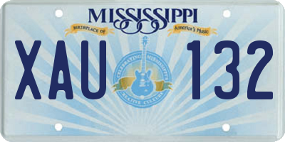 MS license plate XAU132