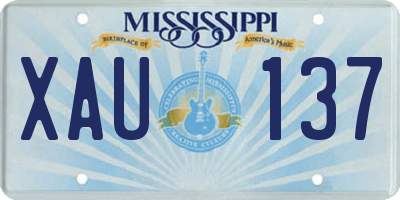MS license plate XAU137